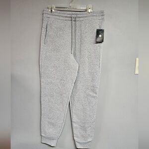 Women's Large Medium Fleece Light Gray Joggers Sweatpants Loungwear